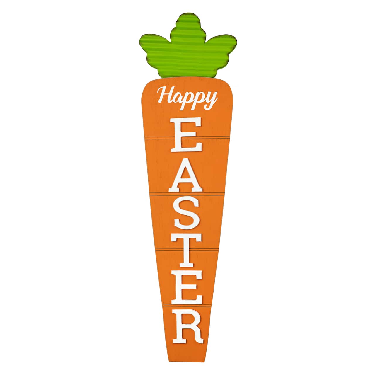Glitzhome® 41.5" Easter Wooden and Metal Carrot Porch Decor